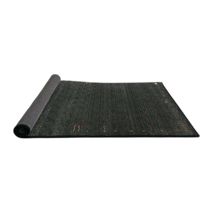 Thickness of Contemporary Gunmetal Green Modern Rug, con1077