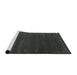 Serging Thickness of Machine Washable Contemporary Gunmetal Green Rug, wshcon1077