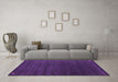 Machine Washable Abstract Purple Contemporary Area Rugs in a Living Room, wshcon1077pur