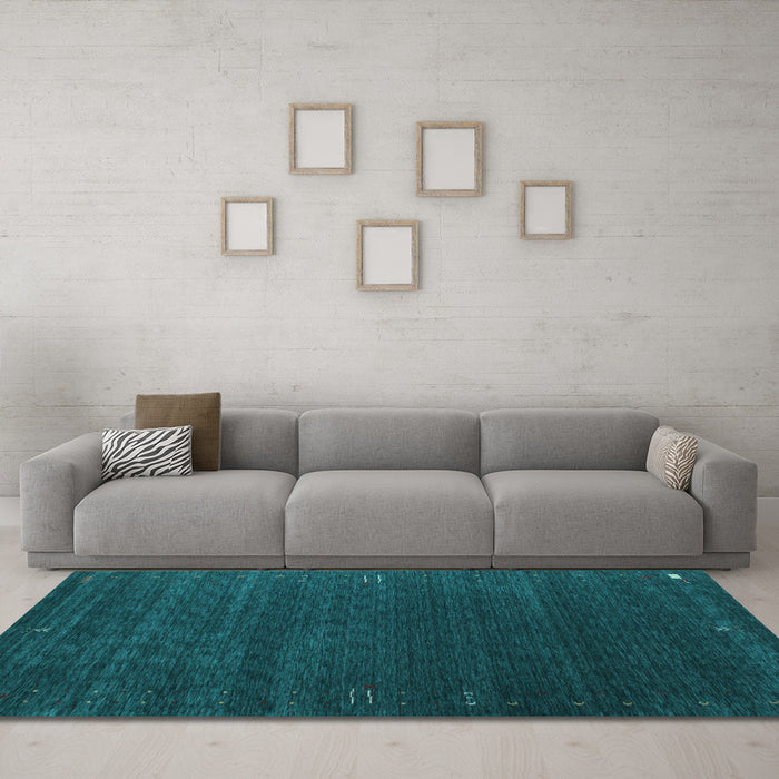 Machine Washable Abstract Light Blue Contemporary Rug in a Living Room, wshcon1077lblu
