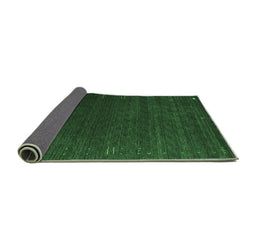 Sideview of Abstract Emerald Green Contemporary Rug, con1077emgrn
