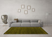 Machine Washable Abstract Yellow Contemporary Rug in a Living Room, wshcon1077yw