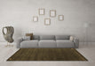 Machine Washable Abstract Brown Contemporary Rug in a Living Room,, wshcon1077brn