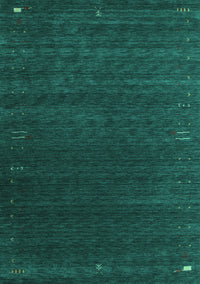 Abstract Turquoise Contemporary Rug, con1077turq