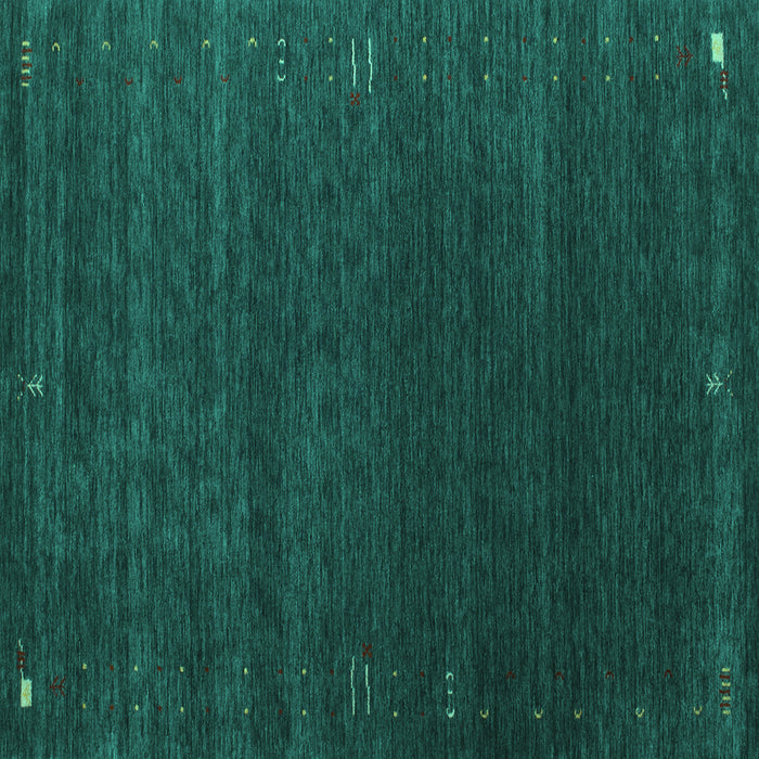 Square Abstract Turquoise Contemporary Rug, con1077turq