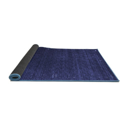 Sideview of Abstract Blue Contemporary Rug, con1077blu
