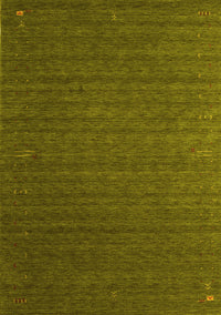 Abstract Yellow Contemporary Rug, con1078yw