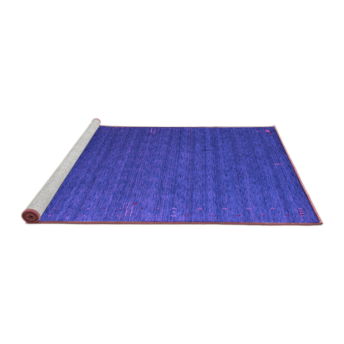 Sideview of Machine Washable Abstract Purple Contemporary Area Rugs, wshcon1078pur