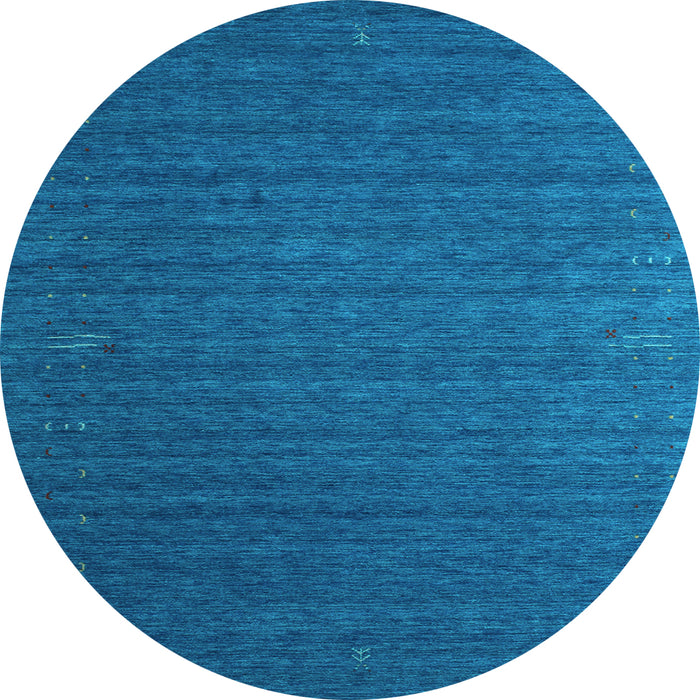 Round Machine Washable Abstract Light Blue Contemporary Rug, wshcon1078lblu