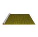 Sideview of Machine Washable Abstract Yellow Contemporary Rug, wshcon1078yw