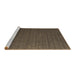 Sideview of Machine Washable Abstract Brown Contemporary Rug, wshcon1078brn