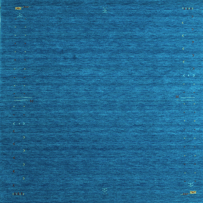 Square Abstract Light Blue Contemporary Rug, con1078lblu