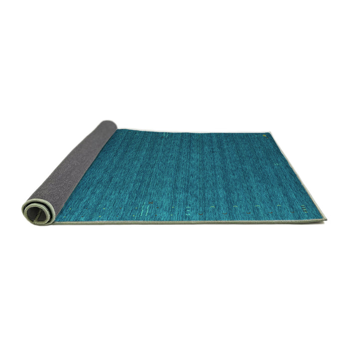 Sideview of Abstract Turquoise Contemporary Rug, con1078turq