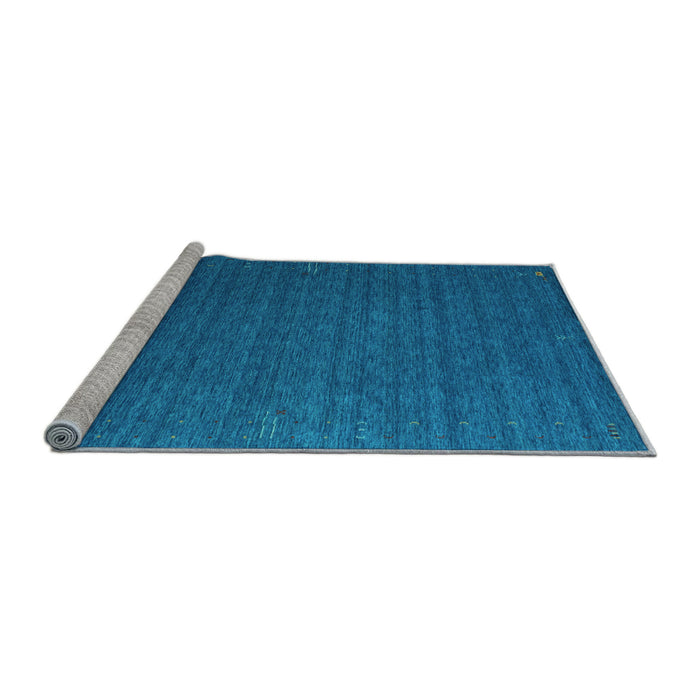 Sideview of Machine Washable Abstract Light Blue Contemporary Rug, wshcon1078lblu