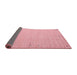 Thickness of Contemporary Pink Modern Rug, con1079