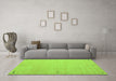 Machine Washable Abstract Green Contemporary Area Rugs in a Living Room,, wshcon1079grn