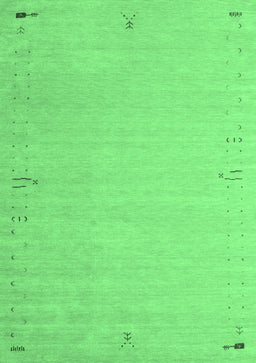 Abstract Emerald Green Contemporary Rug, con1079emgrn