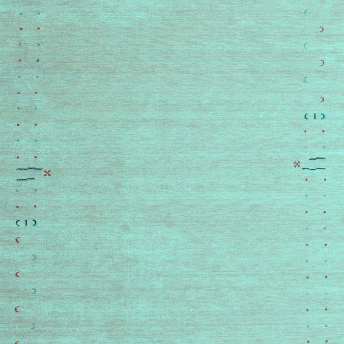 Machine Washable Abstract Turquoise Contemporary Area Rugs, wshcon1079turq