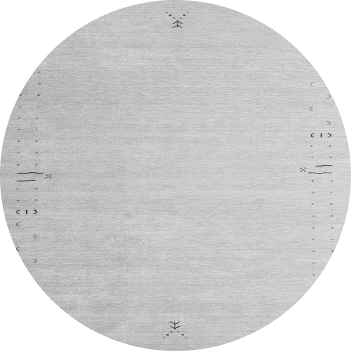 Square Abstract Gray Contemporary Rug, con1079gry
