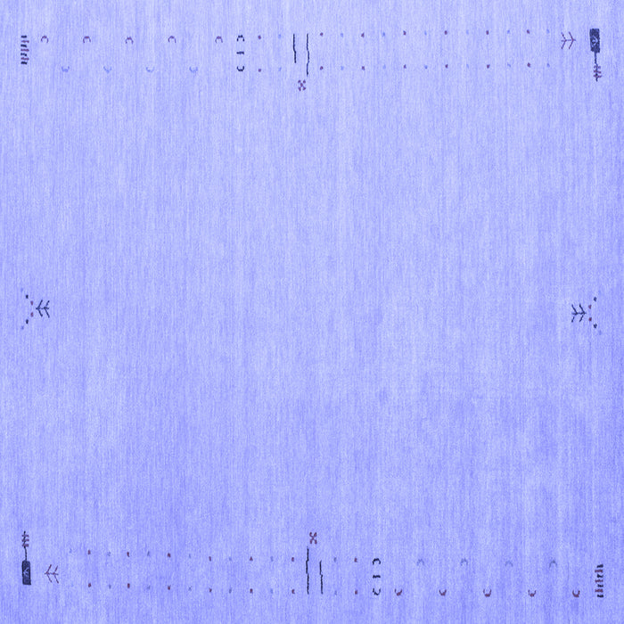 Square Abstract Blue Contemporary Rug, con1079blu