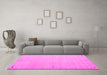 Machine Washable Abstract Pink Contemporary Rug in a Living Room, wshcon1079pnk