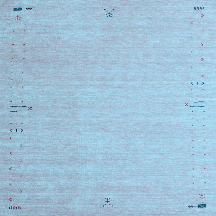 Square Machine Washable Abstract Light Blue Contemporary Rug, wshcon1079lblu