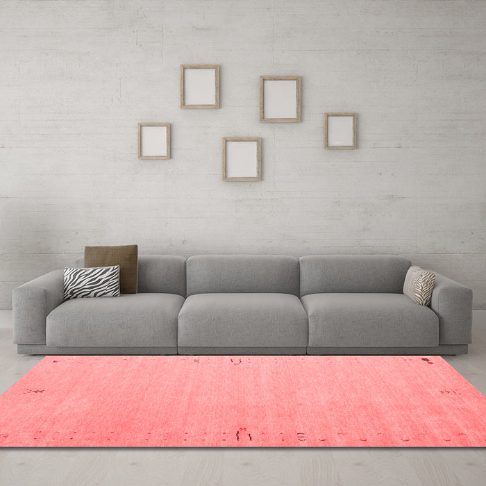 Contemporary Red Washable Rugs