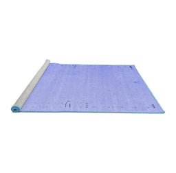 Sideview of Machine Washable Abstract Blue Contemporary Rug, wshcon1079blu