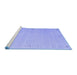 Sideview of Machine Washable Abstract Blue Contemporary Rug, wshcon1079blu
