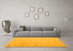 Machine Washable Abstract Yellow Contemporary Rug in a Living Room, wshcon1079yw
