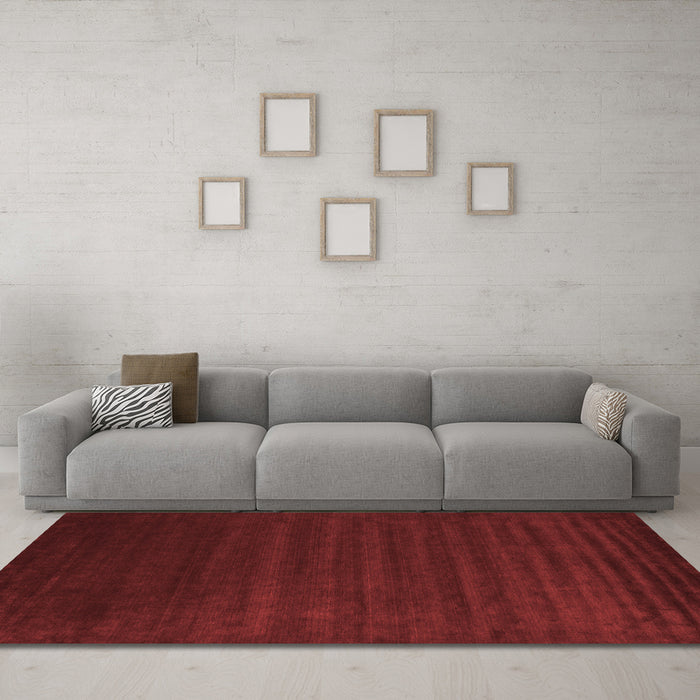 Contemporary Red Washable Rugs