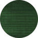 Square Abstract Emerald Green Contemporary Rug, con107emgrn