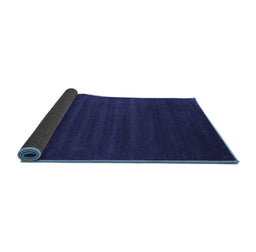 Sideview of Abstract Blue Contemporary Rug, con107blu