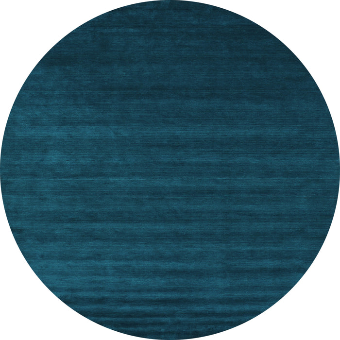 Round Abstract Light Blue Contemporary Rug, con107lblu