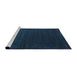 Serging Thickness of Machine Washable Contemporary Blue Rug, wshcon1080