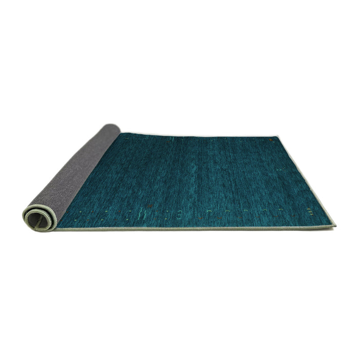Sideview of Abstract Turquoise Contemporary Rug, con1080turq