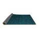 Sideview of Abstract Turquoise Contemporary Rug, con1080turq