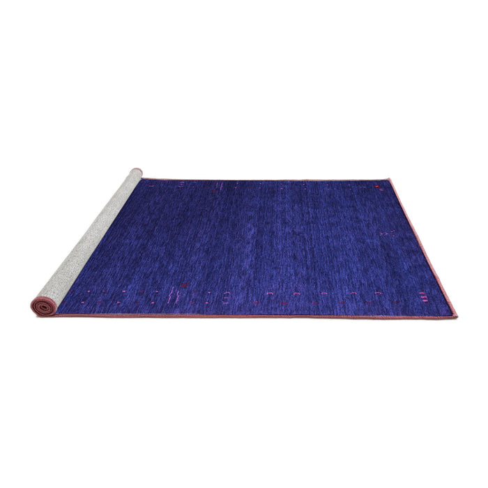 Sideview of Machine Washable Abstract Purple Contemporary Area Rugs, wshcon1080pur