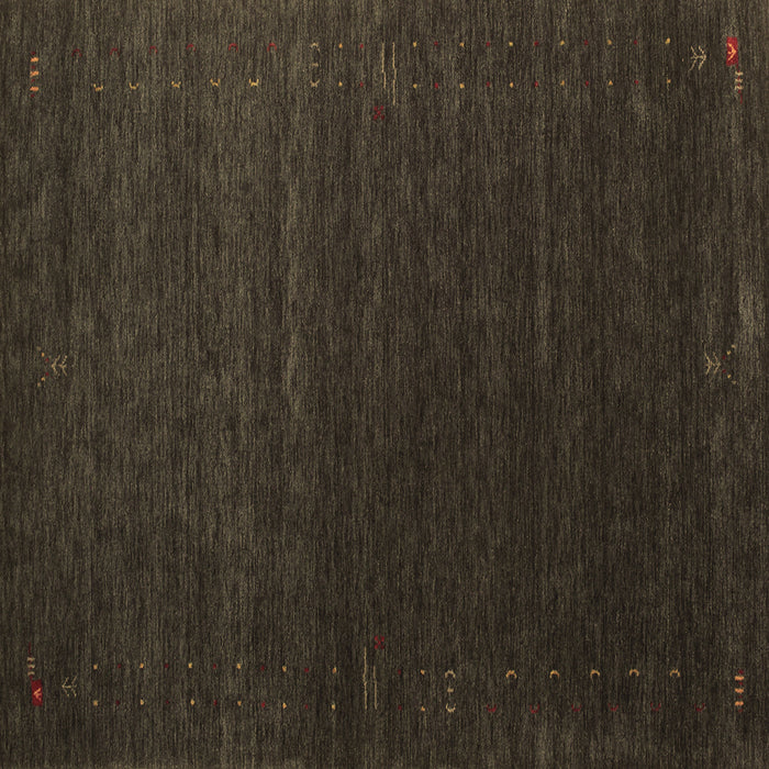 Square Machine Washable Abstract Brown Contemporary Rug, wshcon1080brn