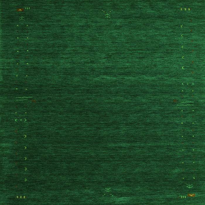 Serging Thickness of Abstract Green Contemporary Rug, con1080grn