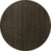 Round Abstract Brown Contemporary Rug, con1080brn