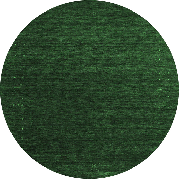Round Abstract Emerald Green Contemporary Rug, con1080emgrn