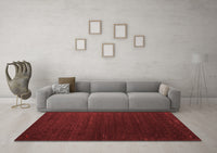 Machine Washable Abstract Red Contemporary Rug, wshcon1080red