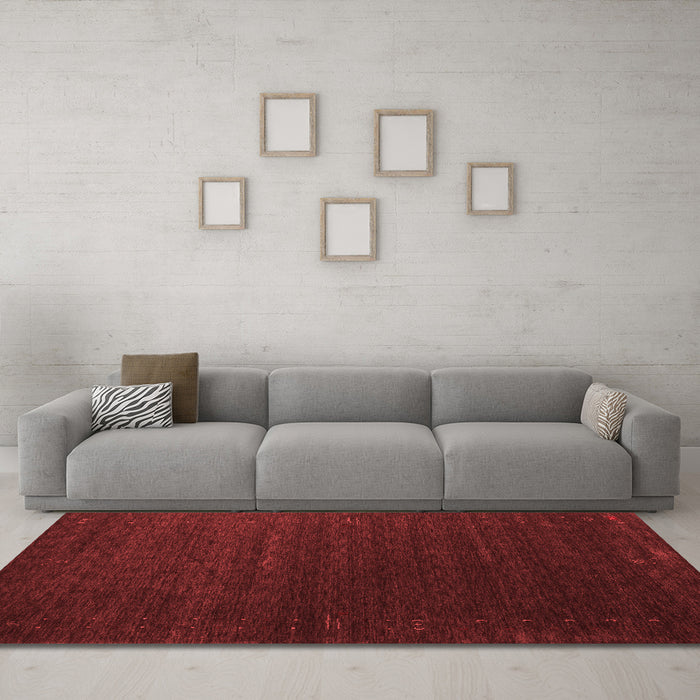 Contemporary Red Washable Rugs