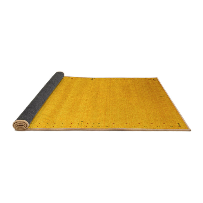 Sideview of Abstract Yellow Contemporary Rug, con1081yw