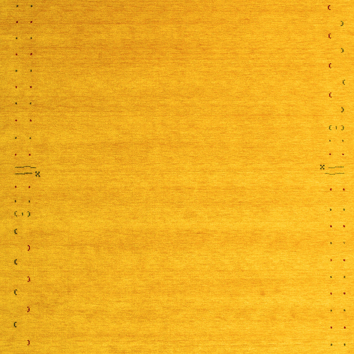 Machine Washable Abstract Yellow Contemporary Rug, wshcon1081yw