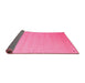 Sideview of Abstract Pink Contemporary Rug, con1081pnk