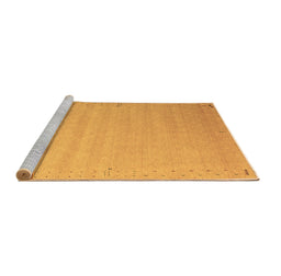Sideview of Machine Washable Abstract Brown Contemporary Rug, wshcon1081brn