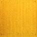 Square Abstract Yellow Contemporary Rug, con1081yw