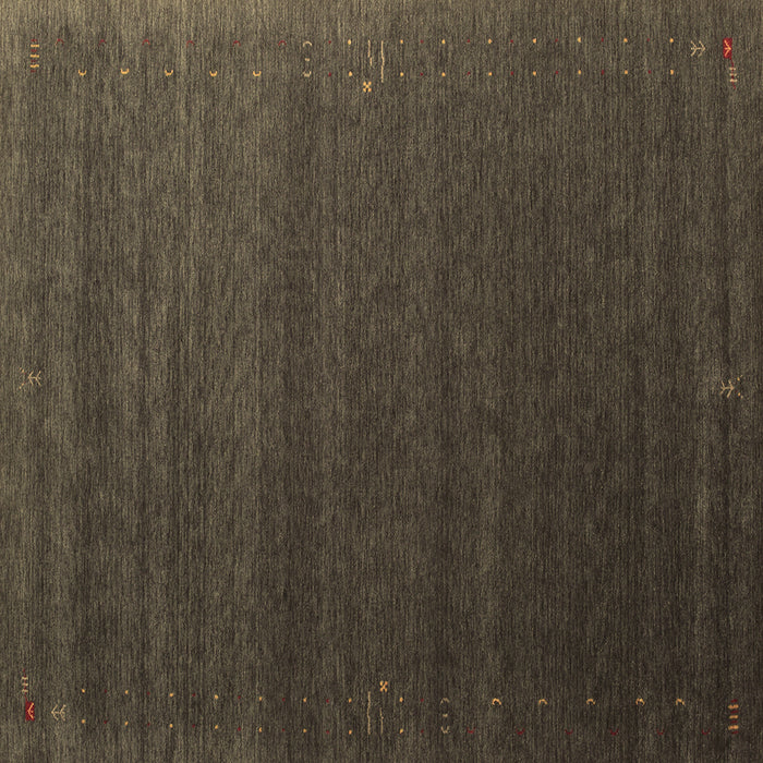 Square Abstract Brown Contemporary Rug, con1082brn